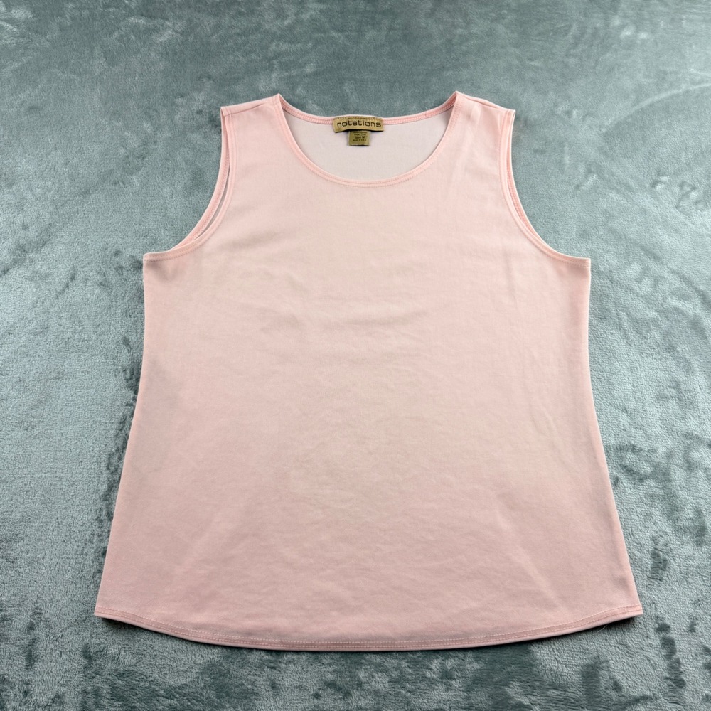 Notations Women's Medium Pink Sleeveless‎ Tank Top Shell Blouse 18086